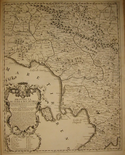 Cantelli Giacomo (1643-1695) Provincia di Terra di Lavoro già  delineata dal Magini e nuovamente ampliata secondo lo stato presente 1714 Roma